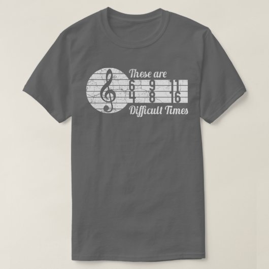 T-shirt Temps difficiles Treble maker music lover (Design devant)