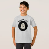 T-shirt Temps éffrayant avec Halloween Ghost (Devant entier)