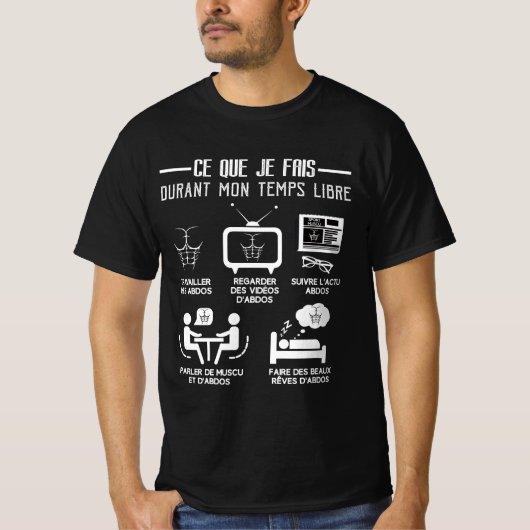 T-shirt Temps Libre Abdos Musculation (Devant)