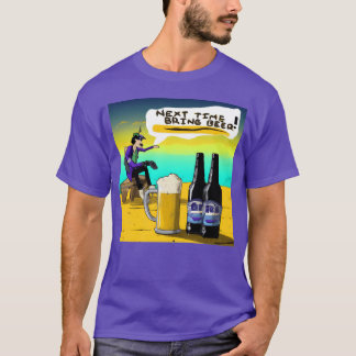 T-shirt Temps net apporter bière vintage
