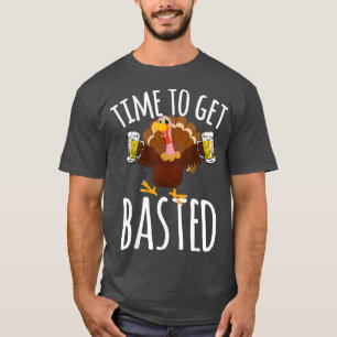 T-shirt Temps To Get Basted Funny Beer Thanksgiving Turkey