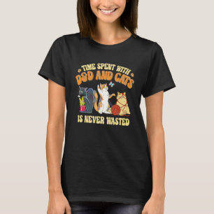 T-shirt Temps vintage Passé Avec D & D Et Chats N'Est Jama
