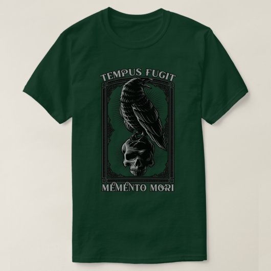 T-shirt Tempus Fugit Memento Mori Latin Phrase Cadeau (Design devant)