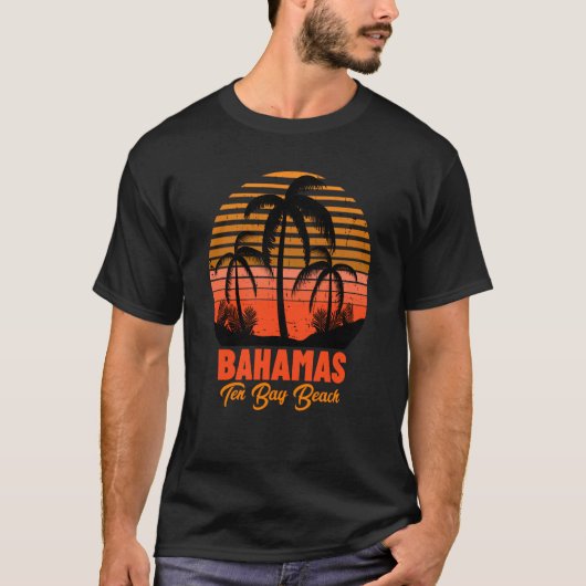 T-shirt Ten Bay Beach Bahamas (Devant)
