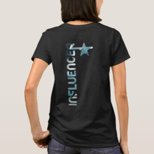 T-Shirt tendance à motif abstrait bleu avec impres