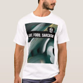 T-shirt tendance Art Abstrait noir blanc vert (Devant)