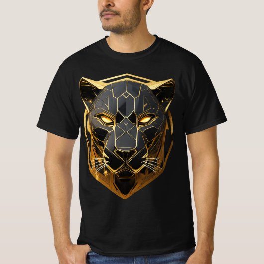 T-shirt tendance Black Panther design imprimé Tee (Devant)