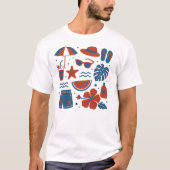 T-shirt Tendance de plage d'été (Devant)