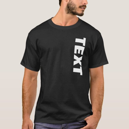 T-shirt Tendance Gras Grosse Police Nom Texte Mens Noir Mo (Devant)