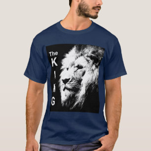 T-shirt Tendance Le Roi Moderne Pop Art Lion Head Hommes