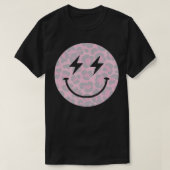 T-shirt Tendance Leopard Smiley Face Lightning Bolt  (Design devant)