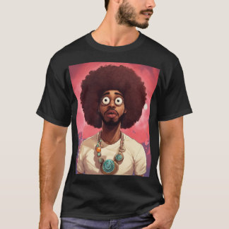 T-SHIRT TENDANCE MANUELLE DES CHEVEUX CURLY GUYS IMPRIMÉE 