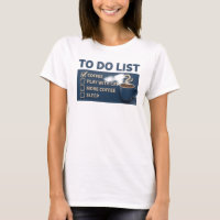 T-shirt tendance Navy CAFE JOUER AVEC LE CHAT