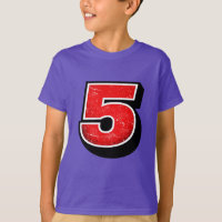 T-shirt tendance pour cinquième anniversaire