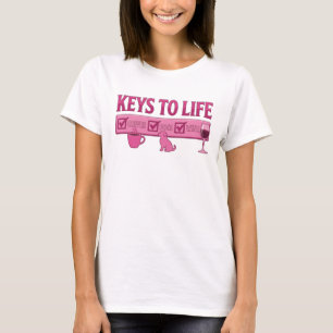 T-shirt Tendance Rose CAFÉ PUIS VIN Impression Créative