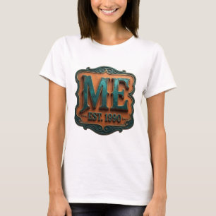T-shirt Tendance sarcelle ME EST 1990 Design Moderne