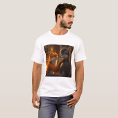 T-shirt Tendances du côté du feu : Une Embrasse Fox et Wol (Devant entier)