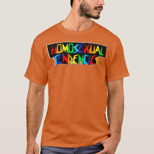 T-shirt Tendances homosexuelles Typographie arc-en-ciel