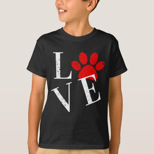 T-shirt TENDY LOVE DOG PAW (Devant)