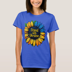 T-shirt Tenez bon avec l'Ukraine – Soutenez l'Ukraine