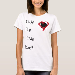 T-shirt Tenez sur des extrémités de douleur