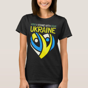 T-shirt Tenez-vous avec le drapeau ukrainien Anti-Poutine