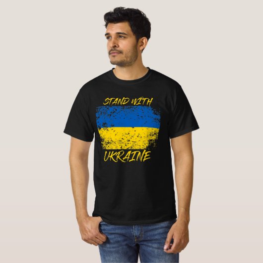 T-shirt Tenez-Vous Avec L'Ukraine En Danger (Devant entier)