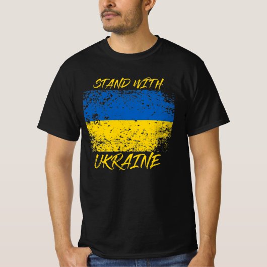 T-shirt Tenez-Vous Avec L'Ukraine En Danger (Devant)