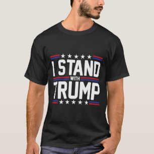 T-shirt Tenez-Vous Face À Trump American Flag (Drapeau Amé