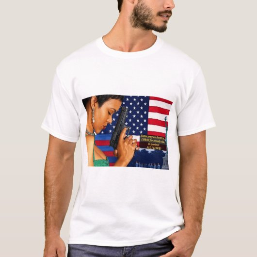 T-shirt Tenez-vous grand et tenez-vous debout pour la libe (Devant)