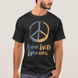 T-shirt Tenir avec l'Ukraine - Symbole de la PAIX Signe de