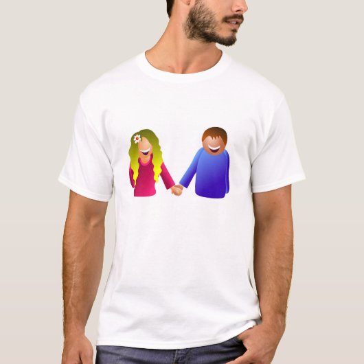 T-shirt Tenir des mains (Devant)