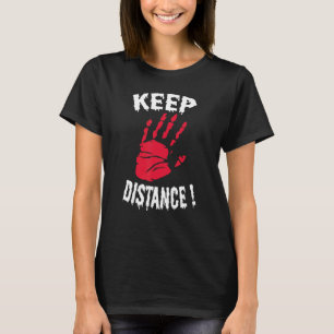 T-shirt Tenir la distance Halloween Costume de moelle à mo