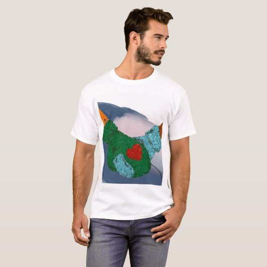 T-shirt Tenir les mains imprimé d'art de couple, cadeaux d (Devant entier)