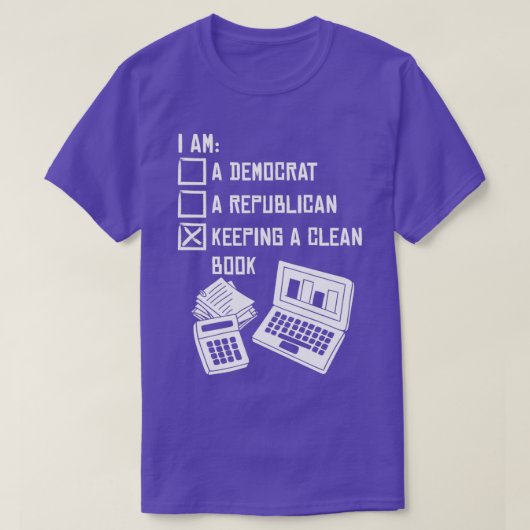 T-shirt Tenir Un Livre Propre Comptable Analyste Financier (Design devant)