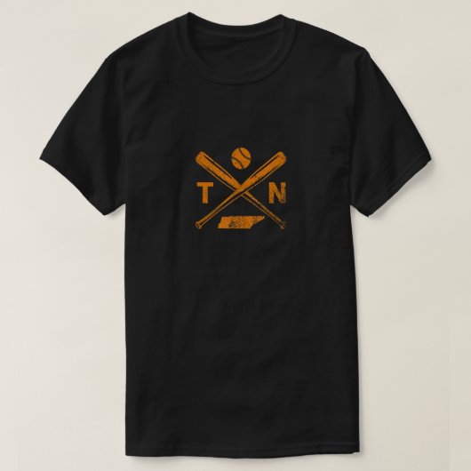 T-shirt Tennessee Baseball Bats Amp Ball Classic Baseball (Design devant)