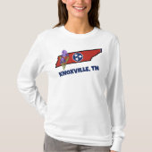 T-shirt Tennessee Drapeau et Fleur pourpre Iris Texte pers (Devant)