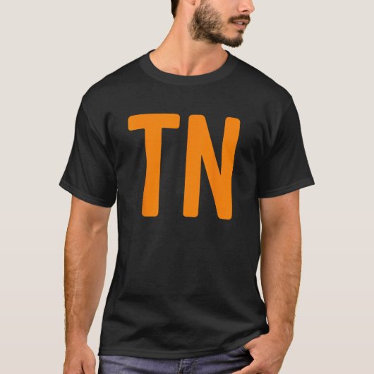 T-shirt Tennessee Simple TN Orange State Pride Fan Tee (Devant)