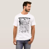 T-shirt Tennessee Souvenir Memphis City Street Carte (Devant entier)