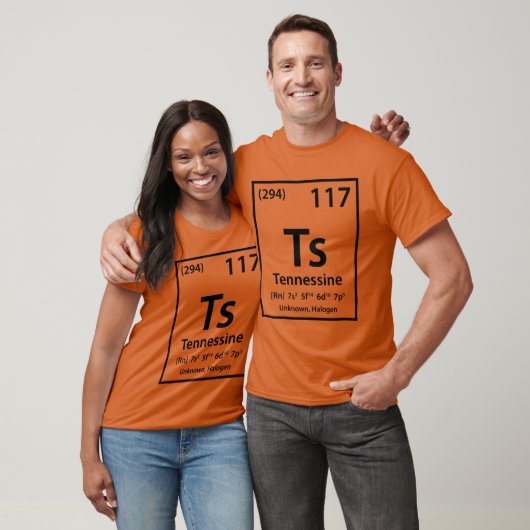 T-shirt Tennessine Element (noir) (Unisexe)