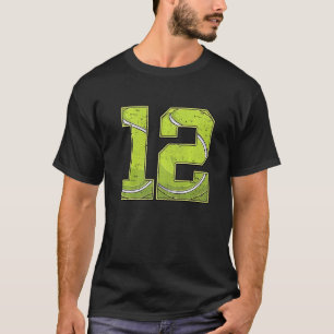T-shirt Tennis 12e anniversaire garçon fille Douze 12 ans