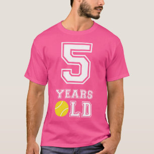 T-shirt Tennis 5 Ans Anniversaire Garçons 5E Anniversaire 