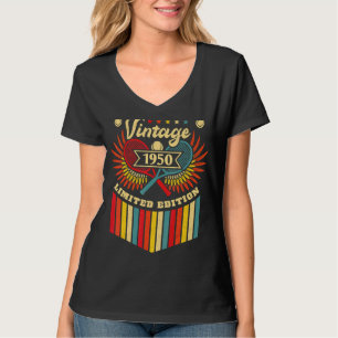 T-shirt Tennis 72e anniversaire Hommes Femmes Vintage 1950
