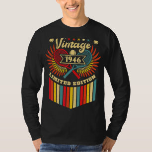 T-shirt Tennis 76e anniversaire Hommes Femmes Vintage 1946