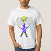 T-shirt Tennis Ball and Rackets (Devant)
