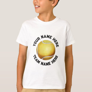 T-shirt Tennis Ball tendance Ajouter votre nom Personnalis