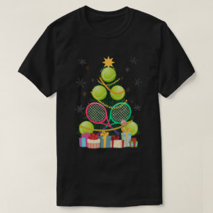 T-shirt Tennis Christmas Tree Joueur Tennis Coach