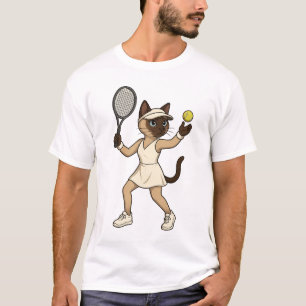 T-shirt Tennis chronométré pour les Amoureux de les chats