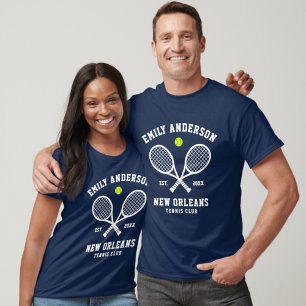 T-shirt Tennis Club personnalisé Nom Ball Racket