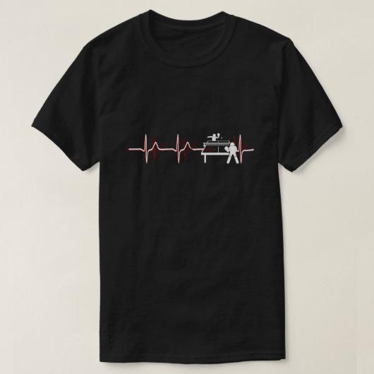 T-shirt Tennis de table dans mon Heartbeat (Design devant)